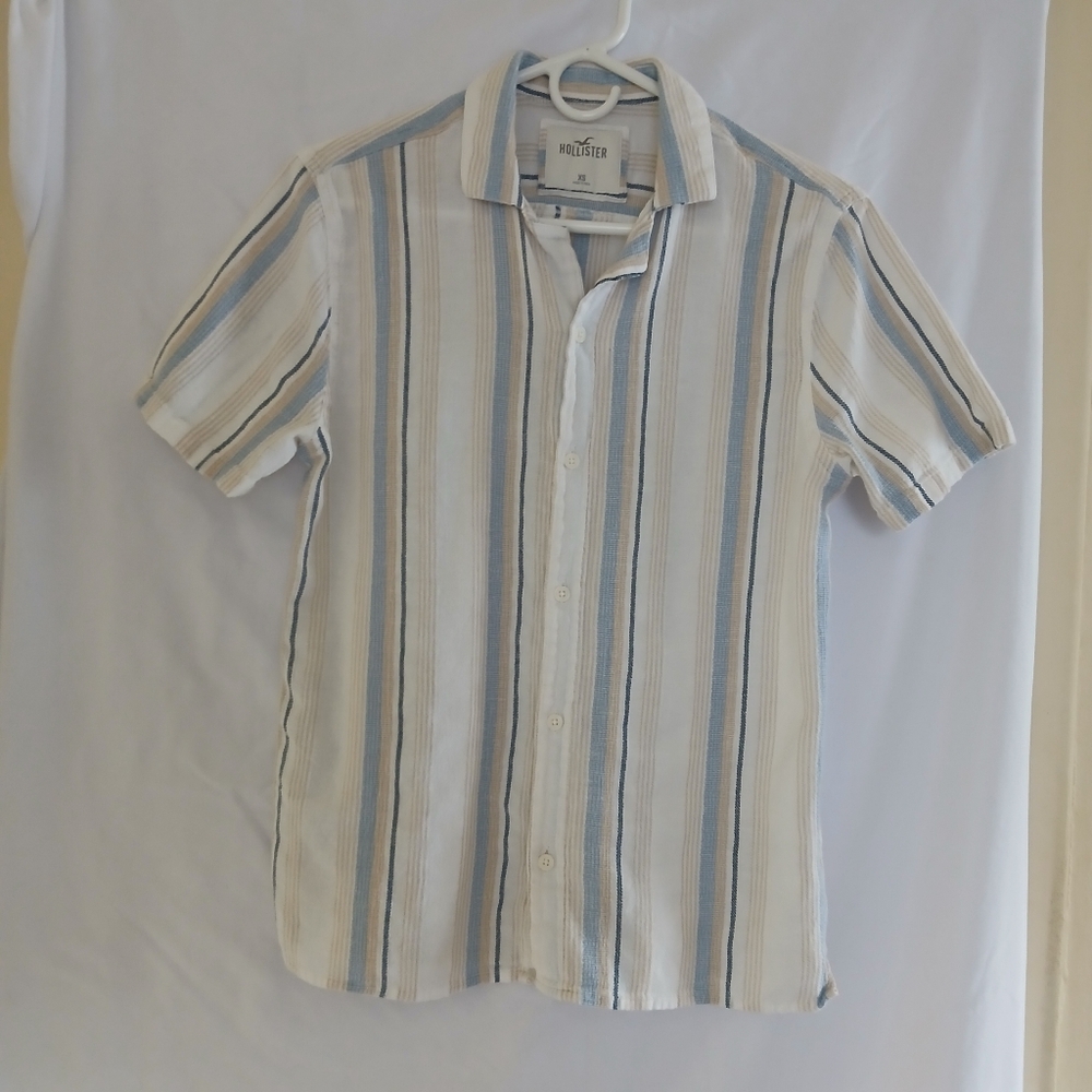 Hollister Striped Summer Short-sleeved Shirt XS